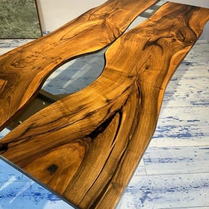 Epoxy, Luxury dining Table, sofa, Side center table top Live Edge Walnut Table, Custom Order,  Epoxy Resin River Table, Natural Wood