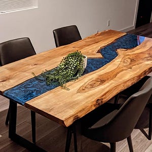 Epoxy, Luxury dining Table, sofa, Side center table top Live Edge Walnut Table, Custom Order,  Epoxy Resin River Table, Natural Wood