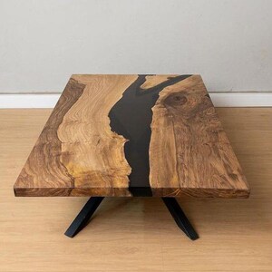 Live Edge Walnut Table ,Epoxy  Table, Custom Handcrafted Epoxy Resin Table – Modern Design, Live Edge Wood, Customizable Size & Color