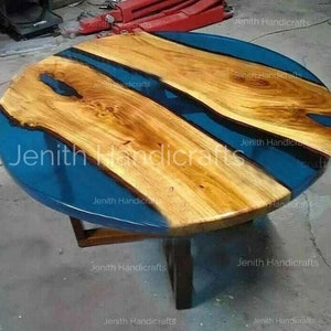 Epoxy, Handmade dining, sofa, Side, center, Coffee table top Live Edge Walnut Table ,Custom Order, black Epoxy Resin River Table, round Wood