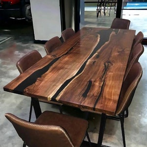 Purple Epoxy, Luxury dining Table, sofa, Side center table top Live Edge Walnut Table, Custom Order, Epoxy Resin River Table, Natural Wood