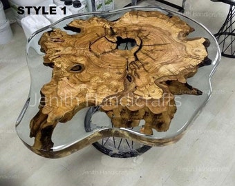 Live Edge Walnut Epoxy River-tafelblad, acaciahout, custom-bestelling