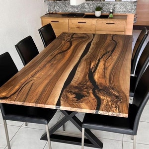 Epoxy Table, Luxury dining Table, sofa, Side center table top Live Edge Walnut Table, Custom Order,  Epoxy Resin River Table, Natural Wood.