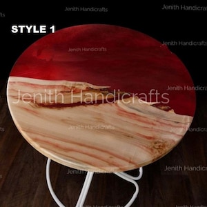 Epoxy Table, dining, sofa, center table top Live Edge Walnut Table ,Custom Order, Epoxy Resin River Table, round Wood SIZE- Diameter 48 inch