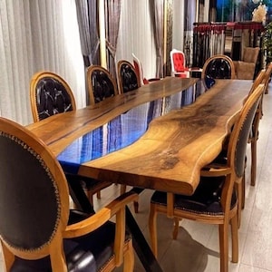 Epoxy table, Luxury dining Table, sofa, Side center table top Live Edge Walnut Table, Custom Order,  Epoxy Resin River Table, Natural Wood