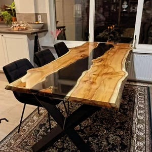 Epoxy table, Luxury dining Table, sofa, Side center table top Live Edge Walnut Table, Custom Order,  Epoxy Resin River Table, Natural Wood