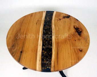 Live Edge Walnut Epoxy River Table Top, Acacia Wood, Custom Order