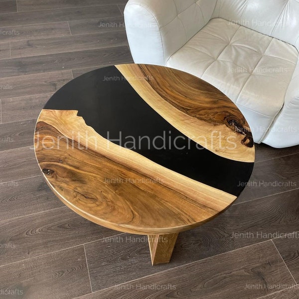 Epoxy Handmade Luxury dining, sofa, Side center table top Live Edge Walnut Table, Custom Order, black Epoxy Resin River Table, Natural Wood