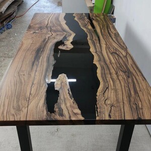Epoxy table, Luxury dining Table, sofa, Side center table top Live Edge Walnut Table, Custom Order,  Epoxy Resin River Table, Natural Wood