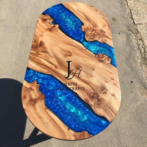 Epoxy Table Dining Sofasida Center Table Top Live Edge Etsy