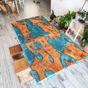 Epoxy table, Luxury dining Table, sofa, Side center table top Live Edge Walnut Table, Custom Order,  Epoxy Resin River Table, Natural Wood