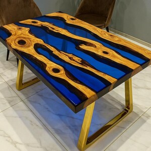 Epoxy table, Luxury dining Table, sofa, Side center table top Live Edge Walnut Table, Custom Order,  Epoxy Resin River Table, Natural Wood