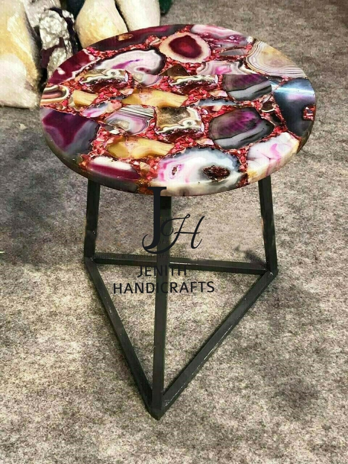 RANDOM Agate Table Top Agate Table Stone Dining Table RED Etsy