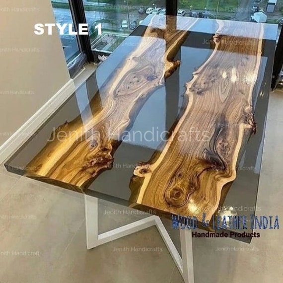 Mosaic Epoxy Table Top With Acacia Wood , Dining/coffee/bartop Table, Live  Edge Wooden Table, Resin River Table Customisable -  Canada