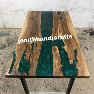 Handmade Epoxy Resin Table Top – Live Edge Wood Dining Table, River Table, Custom Coffee Table, Modern Rustic Furniture Decor&quot;
