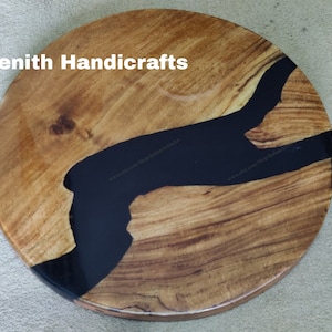 Epoxy Handmade Luxury dining, sofa, Side center table top Live Edge Walnut Table, Custom Order, Black Epoxy Resin River Table, Natural Wood