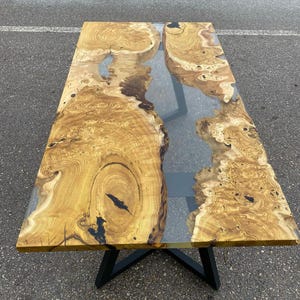 Epoxy table , Luxury dining Table, sofa, Side center table top Live Edge Walnut Table, Custom Order,  Epoxy Resin River Table, Natural Wood