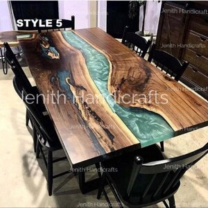 Epoxy Table, dining, sofa ,Side, center table top Live Edge Walnut Table ,Custom Order, Epoxy Resin River Table, Natural WOOD , EPOXY TABLE