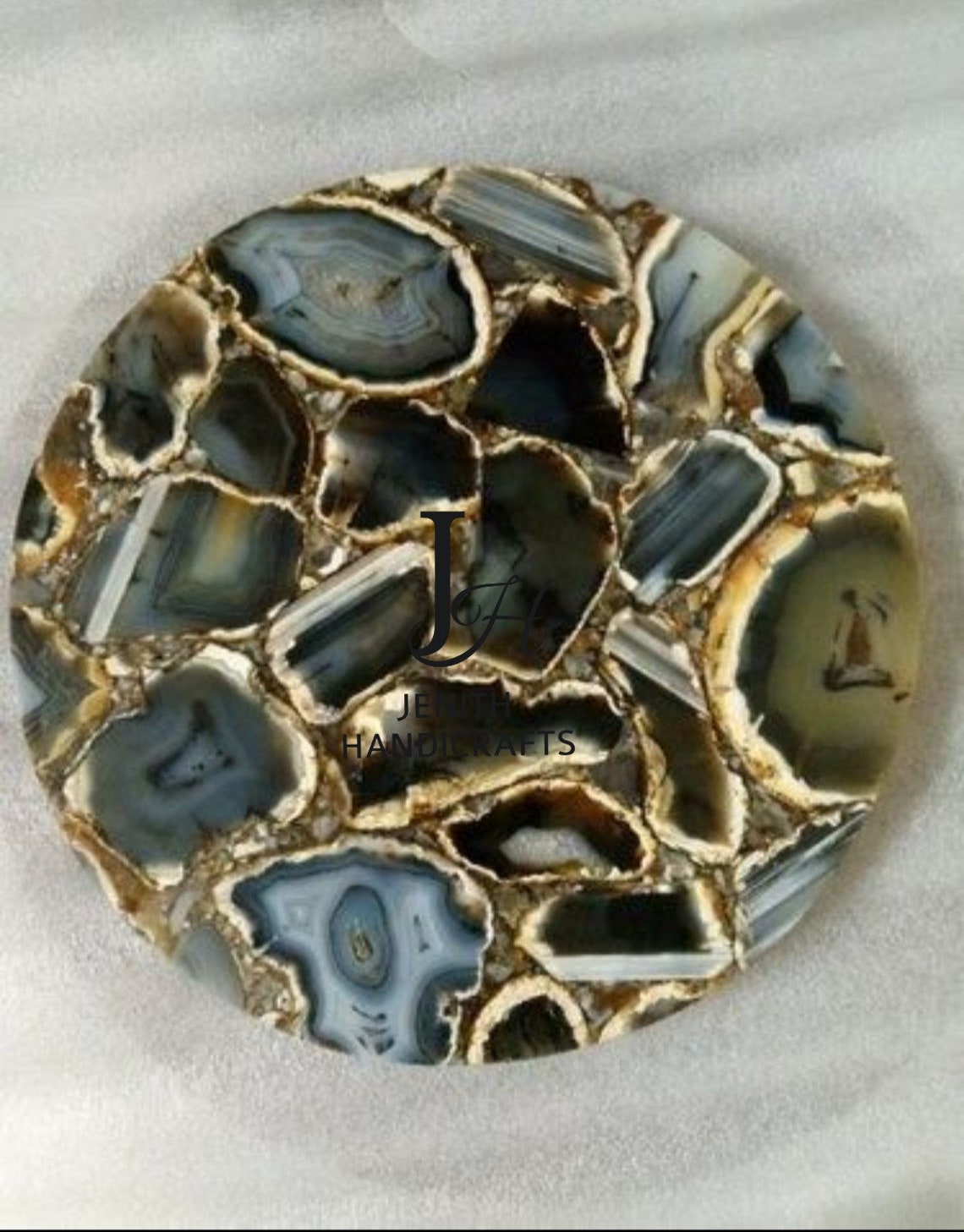 RANDOM Agate Table Top Agate Table Stone Dining Table BLACK Etsy