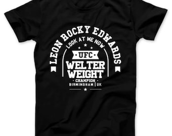 Leon Rocky Edwards UFC Athletic Sports Welter Weight Champion Top 100% Cotton UK Made street fashion sports wear