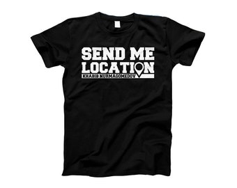 Send Me Location T-shirt Khabib Nurmagomedov UFC Athletic Sports Top 100% Cotton UK Made street fashion sports wear