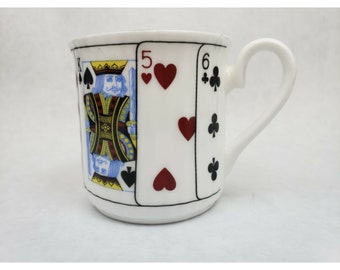 Staffordshire Cut for Coffee Card Queen's China Coffee Tea Cup Mug