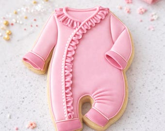 Baby Romper Cookie Cutter – Baby Shower Cookies – Girl Baby Shower – Floral Baby Set – Onesie Cookie Cutter – Baby in Bloom Collection