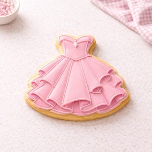 Wicked Princess Dress Cookie Cutter | Fairytale Ballgown Cookie | Wizard Birthday Cookie | Magical Dress Cutter image 1