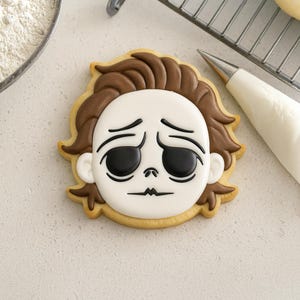 Michael Myers Cookie Cutter & Optional Stencil | Horror Movie Cookies | Halloween Baking Supply