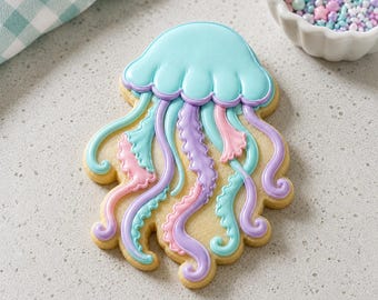 Cortador de biscoito de água-viva | Cortador de água-viva sereia | Cortador fundo do mar | Cortador para festa temática do oceano