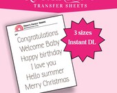 Sans Serif Font Piping Practice: Royal Icing Transfers (Digital Download)