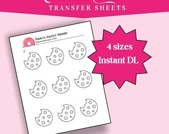 Chocolate Chip Cookie Royal Icing Transfer Sheets (Digital Download)
