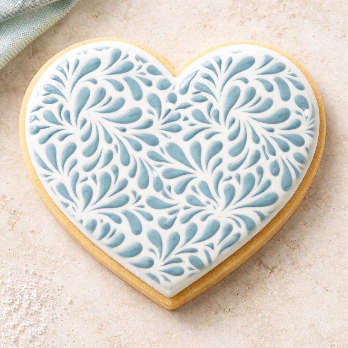 Icing Patterning Splash | Abstract Fluid Cookie Stencil | Organic Royal Icing Pattern ...