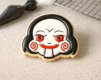 Cortador de biscoitos quebra-cabeça e estêncil opcional | Biscoitos de vilão do terror | Doce de Halloween