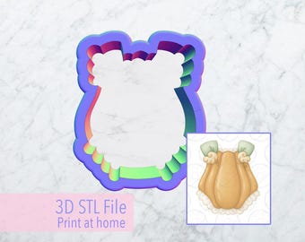 Pumpkin Romper Cookie Cutter STL File | 3D Printable Cookie Cutter | Digital Download