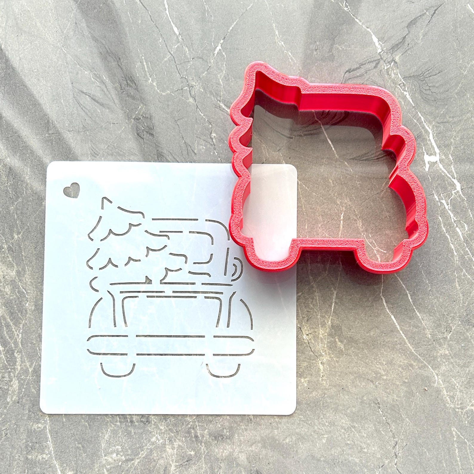 Ruby Cookie Cutter Back View Red Truck Cookie Cutter | Christmas Tree Cookie Cutter ...