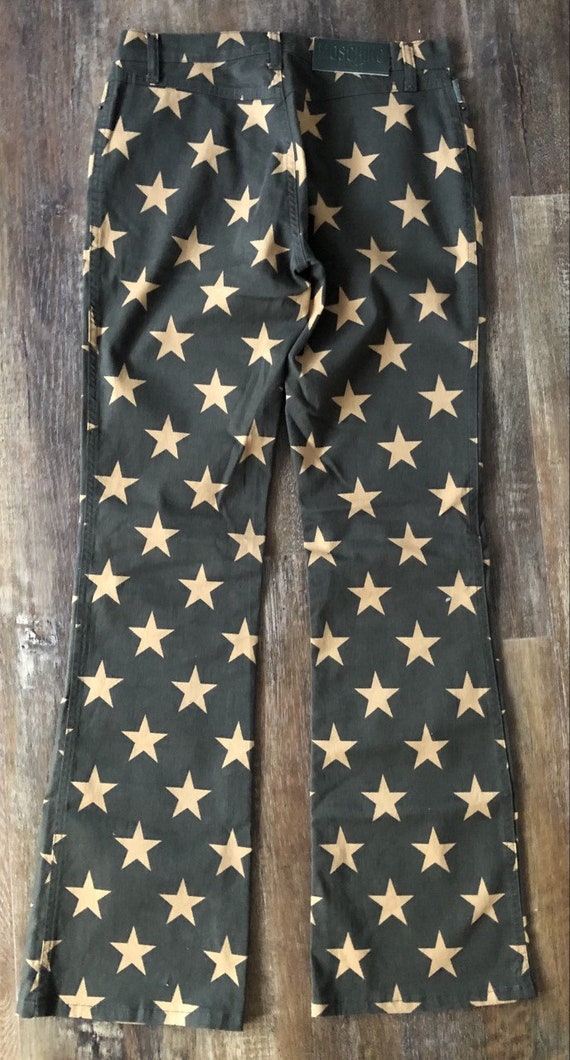 Vintage MOSCHINO Army Green with Pale Gold Stars … - image 2