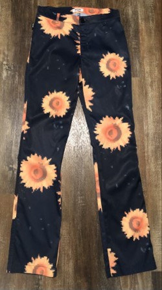 Vintage Moschino! Gorgeous Sunflower art deco pant