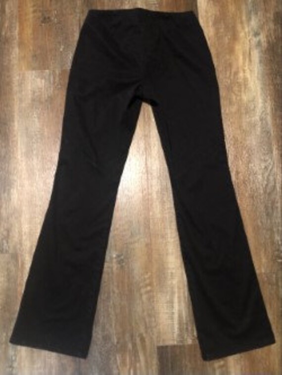 Vintage RALPH LAUREN black suede-like pants with … - image 3