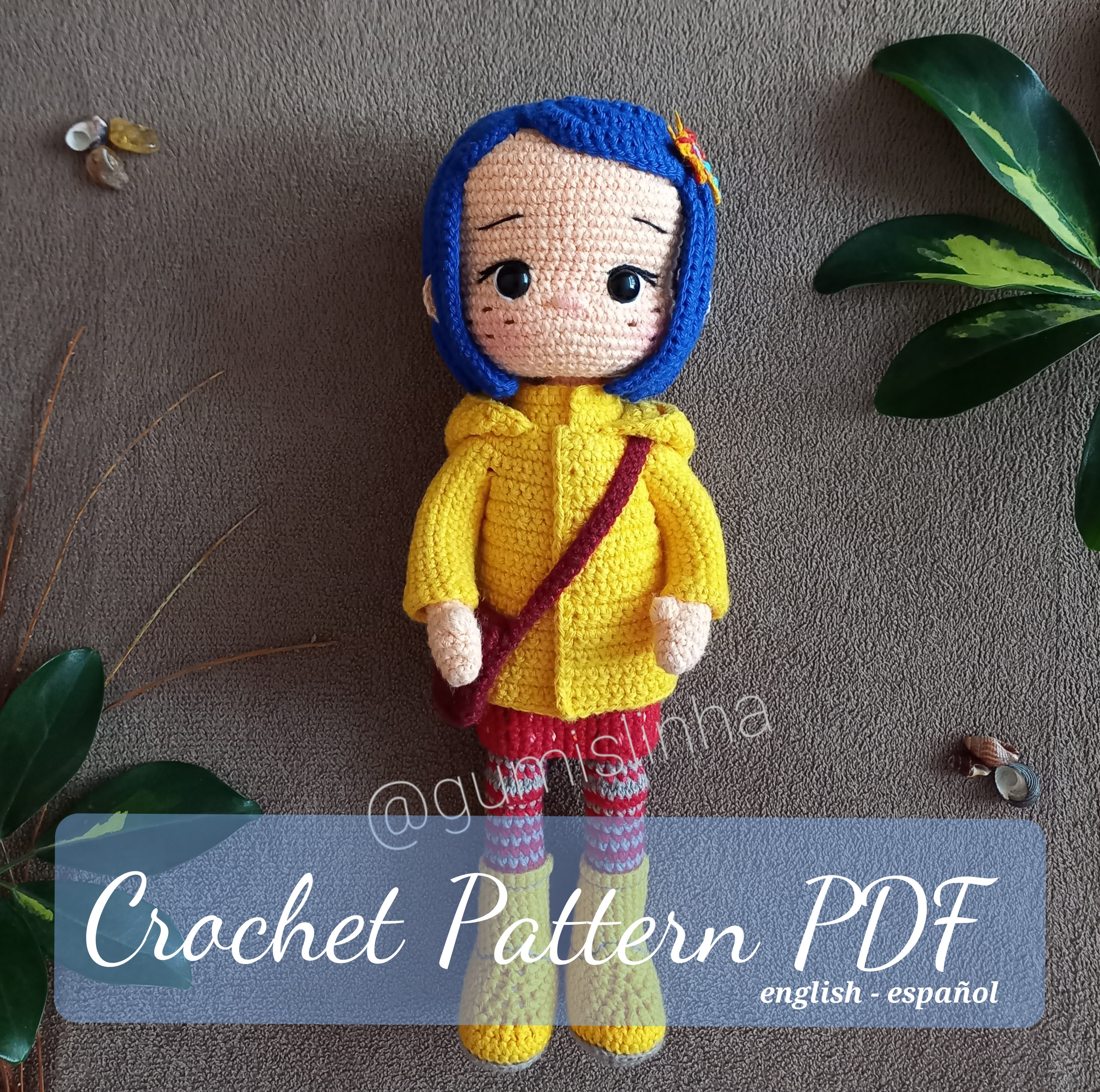 Amigurumi Coraline Crochet Pattern: Coraline Pattern PDF, Coraline PDF ...