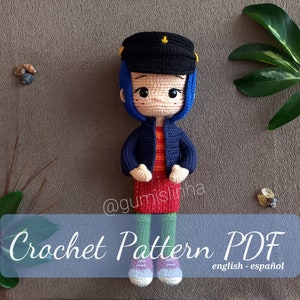 Amigurumi Coraline Crochet Pattern: Coraline Pattern PDF, Coraline PDF Crochet Pattern, Coraline Amigurumi Pattern, crochet Pattern Coraline