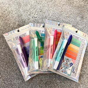 Book Annotation Kit | Pastel Highlighter & Tabs Set | Book Lover Gift | Reading Accessories | Annotating Kit | Booktok Gift