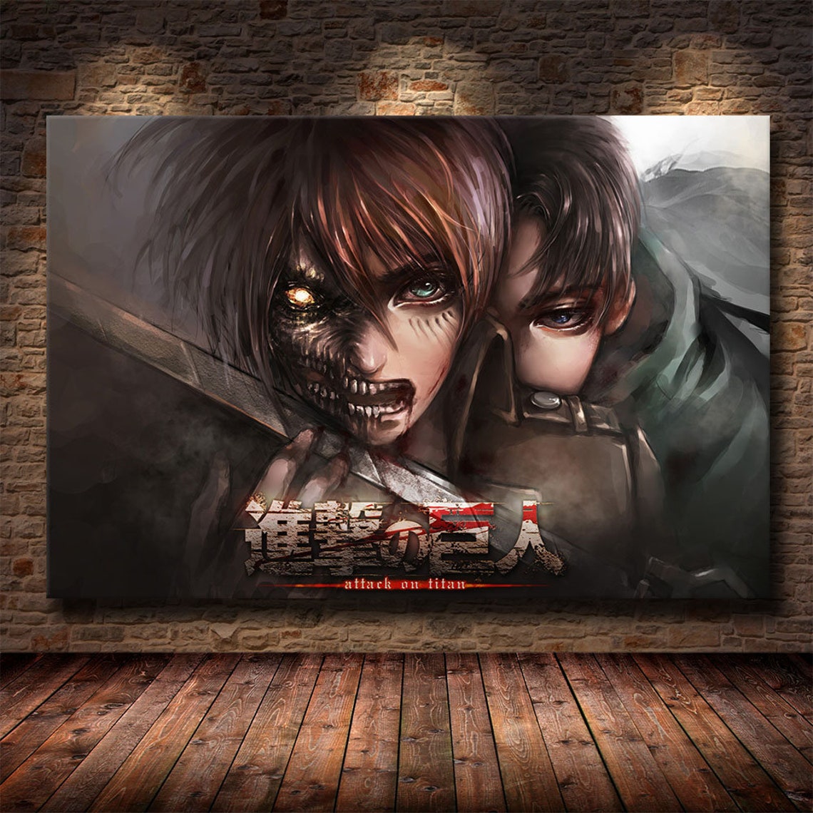 Attack on Titan Canvas Poster Wall Art Decor Canvas Print Etsy