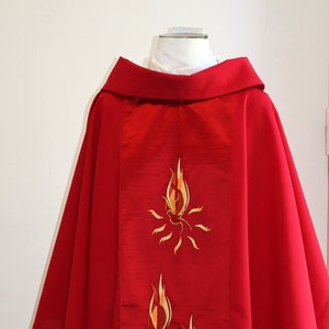 PENTECOST - HOLY SPIRIT - Chasuble + Stole Set.