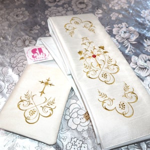 GRAPE VINE with CROSS  - Deacon Stole