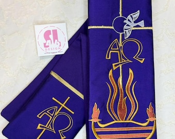 Priest  Stole   - Advent priest stole