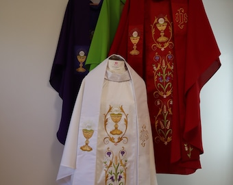 CHALIS - HOLY SPIRIT - Chasuble + Stole Set