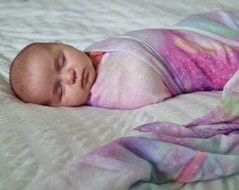 Gepersonaliseerde Stardust Bamboe Baby Deken - Unisex Aangepaste Baby Boy Swaddle Bankets - Cool Cadeau voor Baby Shower