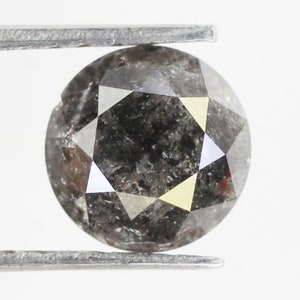 1.07 CT Natural Loose Diamond Round Natural Grey Color 5.9 MM SG4651