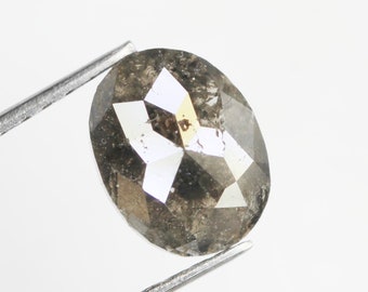 ⭐︎まさDIAMOND SPEEDERFW5S PIGN5W3W 1.08 Ct, 7.3 X 5.6 X 2.6 MM, Oval Shape Salt and Pepper